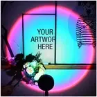 Sunset Rainbow Red Night Light Lamp Projector USB Charger 180 Degree Rotation