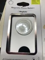 PopSockets Magnetic MagSafe PopWallet+ Phone Wallet & Grip iPhone - White/Clear