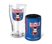 Melbourne Demons Pint Glass and Can Cooler Gift Pack