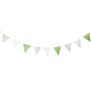 Green Gingham Paper Flag Bunting 3.5m