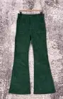 New Hammies Pants 32 Womens Forrest Green Corduroy 70s Retro Flare High Rise