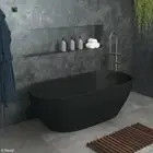 Luciana 1690 matte black stone bath: Product Code: ST11-17OOB