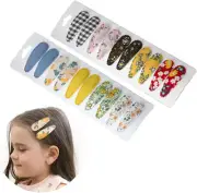 Floral Print Hair Clips Fabric Flower Patterns Hair No Snap Clips,Floral Prin...
