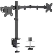 Dual Adjustable LCD Up to 32 Screen Computer Holder Monitor Arm Desk Mount Stand