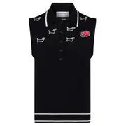 [Thom Browne] Emb Hector And Rose Pointelle Polo Women