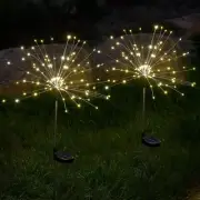 Can DIY Shape LED Firework Fairy Lights 8 Modes Solar Outdoor Garden Christmas