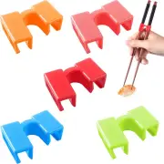 5 PCS Reusable Chopsticks Helpers Training Chopstick Hinges Connector Practice C