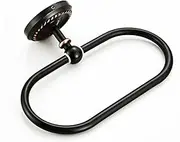 CLISPEED Towel Rack for Hotel Towel Holder Self Bathroom Holders Mount Wall Ring Black