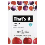 That's It, Fruit Bar, Apple + Figs, 12 Bars, 1.2 oz (35 g) Each