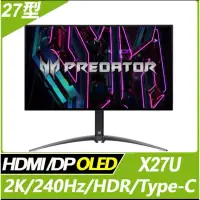 在飛比找蝦皮購物優惠-Acer Predator X27U HDR護眼電競螢幕(2