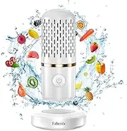 Fabenix Fruit and Vegetable Cleaning Machine, Aquapur Cleaner, USB Wireless Food Purifier, Cleaner Device for Washing Fruits, Vegetables, Rice, Meat Tableware (White) 812 Medium