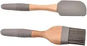 Ergonomic Handle Silicone Baking Tools Set Oil Brush Scraper Heat Resistant for