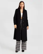 [Belle & Bloom] Tainted Love Wool Blend Longline Coat - Black
