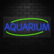 Aquarium Sign for Business Displays | LED Flex Neon | 32"W x 13"H x 1"D