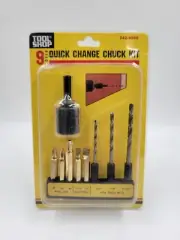 Tool Shop 9 Piece Quick Change Chuck Set 242-4066. Brand New! Sealed!