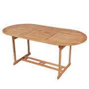 Garden Table 180x90x75 cm Solid Teak Wood vidaXL