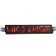 Car Red LED Message Sign Programmable Moving Scrolling Board Remote Control 12V (for: Fiat)