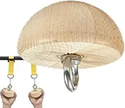 Pull Up Trainer - Wooden Pull Up, Grip Strength Balls | Portable Climbing Holds with Durable Ropes, Upper Body Workout Equipment for Home Gym Training and Rock Climbing Practice for Beginners or Pros