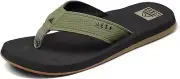 Man Reef The Layback Flip Flop Water Friendly Sandal CJ4366 Black/Olive New