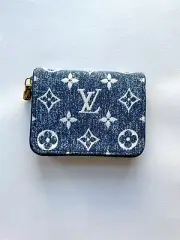 Louis Vuitton Monogram Denim Zippy Coin Purse Short Wallet NIB