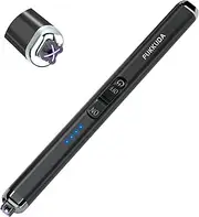 【Upgraded】 Dual Arc Electric Candle Lighter Rechargeable USB Lighter Plasma Arc Lighters for Candle (Obsidian Black)