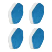 4x 2pc CleanUp Dual Steam Plus Mop Pads Replacement for Wertheim & Hoover White