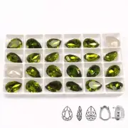 Olivine Crystal Glass Rhinestones Jewelry Making Beads Garment Craft Accessories