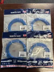 Weltron - 10' Cat6 Snag-less Patch Cables - Pack of 4