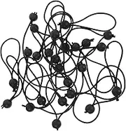 Hohopeti 50Pcs Heavy Duty Bungee Cords with Balls Elastic Tie Downs for Tarp Tent and Canopy for Outdoor Camping Lightweight Compact Weather Resistant Storage