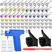 [Novopiercing] Stainless Steel Ear Piercing Tool Set with 18 Pairs Stud Earrings for Salon Home Use