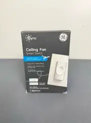 GE Cync Ceiling Fan Smart Switch Wi-Fi Alexa Google 4 Speed Setting White