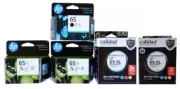 HP Genuine 65 65XL New Printer Ink Cartridges x 5 - Black Cyan Magenta Yellow