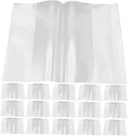 TEMPNAP 20pcs Book Cover Sleeves Plastic Protectors for Textbooks Notebooks Books Easy Application Wide Compatibility