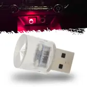 Mini USB LED Car Light Interior Mood Neon Atmosphere Ambient Lamp Wireless / Red