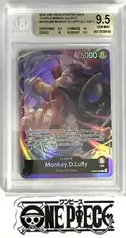 BGS 9.5 One Piece OP05-060 L Monkey.D.Luffy Alt Art - English- ST18 Purple Luffy