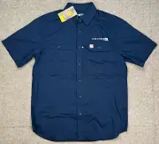 Carhartt Force Ridgefield United Men's Button Down Short Sleeve Shirt Size M Reg