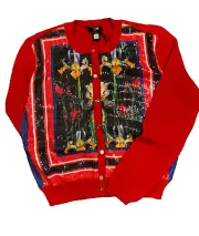 Roberto Cavalli Class Sequin Embellished Cardigan Jacket Pullover XXS,