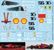 1/12 Decals for Ferrari F1 - 75 2022 ( RC RASTAR ) Leclerc Sainz Decal TBD806