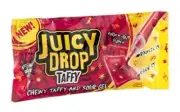Juicy Drop Taffy Candy Chewy Taffy And Sour Gel Knock-Out Punch 2.65 OZ (Pack of