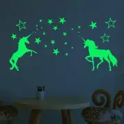Unicorn Glow In The Dark Stars Wall Stickers Kids Bedroom Decals DIY Decor