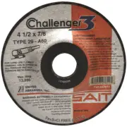 United Abrasives 27611 4-1/2 Challenger 3 Grinding Blending Wheel 60 Grit 10 pk