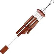 KONTONTY Bamboo Wood Wind Chime Outdoor Garden Decor Chimes for Patio or Balcony