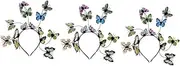 [Baluue] Butterfly Fascinator Headband for Tea Parties Cocktail Events Special Occasions Butterfly Hair Hoop Accessories for Women for Weddings Birthdays