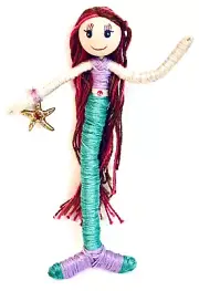 1 Ct Handmade OOAK Serenity & The Starfish 6.5" Mermaid Doll Bendable & Posable