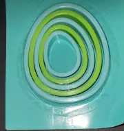 Easter Egg Cookie Cutters - 5 Graduated Sizes, Plastic