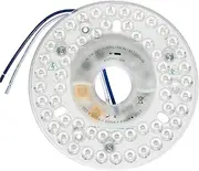 HAOLEDI 4.92'' 18W LED Ceiling Fan Light Retrofit Kit, Ceiling Light Replacement Panel PCB 3CCT 3000K 4500K 6000K 2340LM Dimmable ETL 100-265V (3CCT)