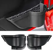 DIBON AUTO Front Door Side Insert Storage Pockets Box, Driver Passenger Tray Organizer for 2011-2018 Jeep Wrangler JK JKU 2/4 Door, Interior Expansion Accessories