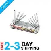 Tamper-Proof Folding Torx Key Set, Sizes T-6 to T-30 - Durable Security Tools