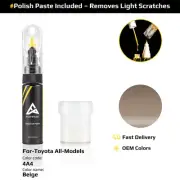 Touch Up Paint For Toyota All Models 4A4 Beige With Polish Paste