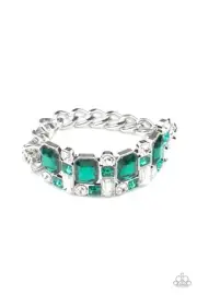 Paparazzi Urban Crest Green Stretch Bracelet!